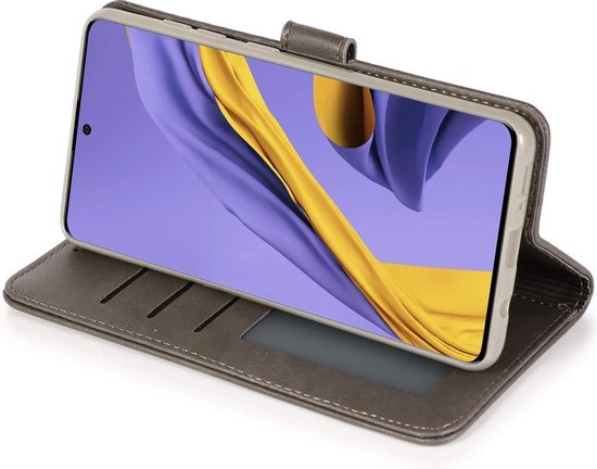 Samsung Galaxy A42 5G Hoesje - Grijs - Luxe Bookcase