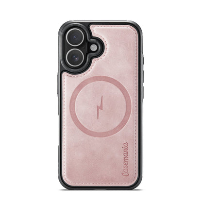 Apple iPhone 16 Hülle - Pale Pink - Kunstleder-MagSafe-Backcover