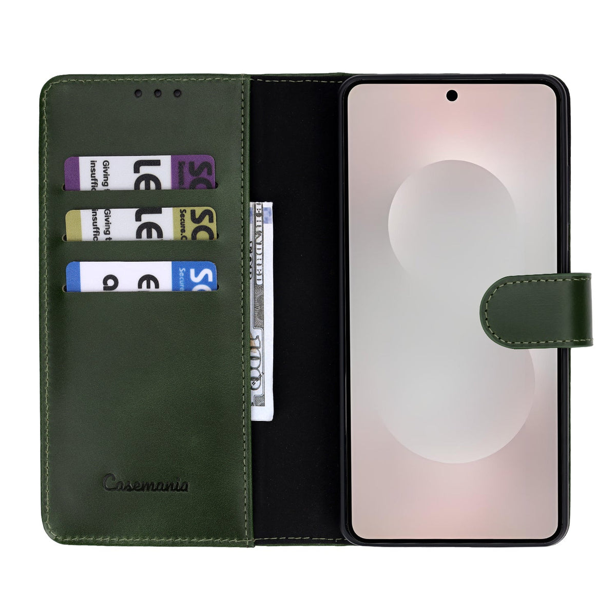 Samsung Galaxy S26 Ultra Hoesje - Forest Green - Echt Leren Bookcase