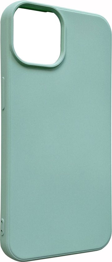 Apple iPhone 14 Plus Hoesje - Turquoise - Microfiber Siliconen Back Cover