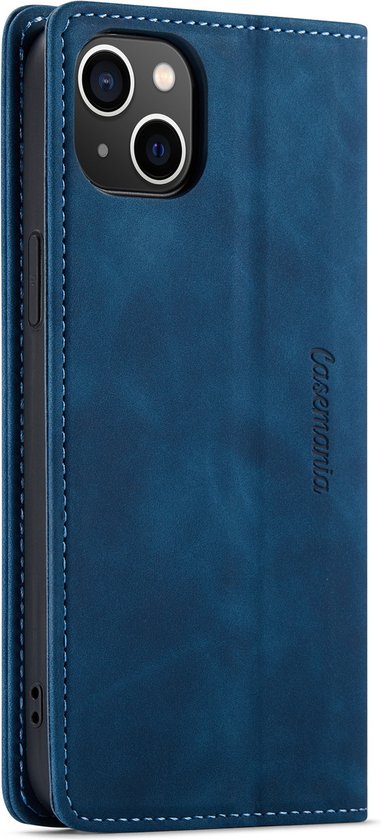 Apple iPhone 14 Plus Hoesje - Navy Blue - Dunne Bookcase
