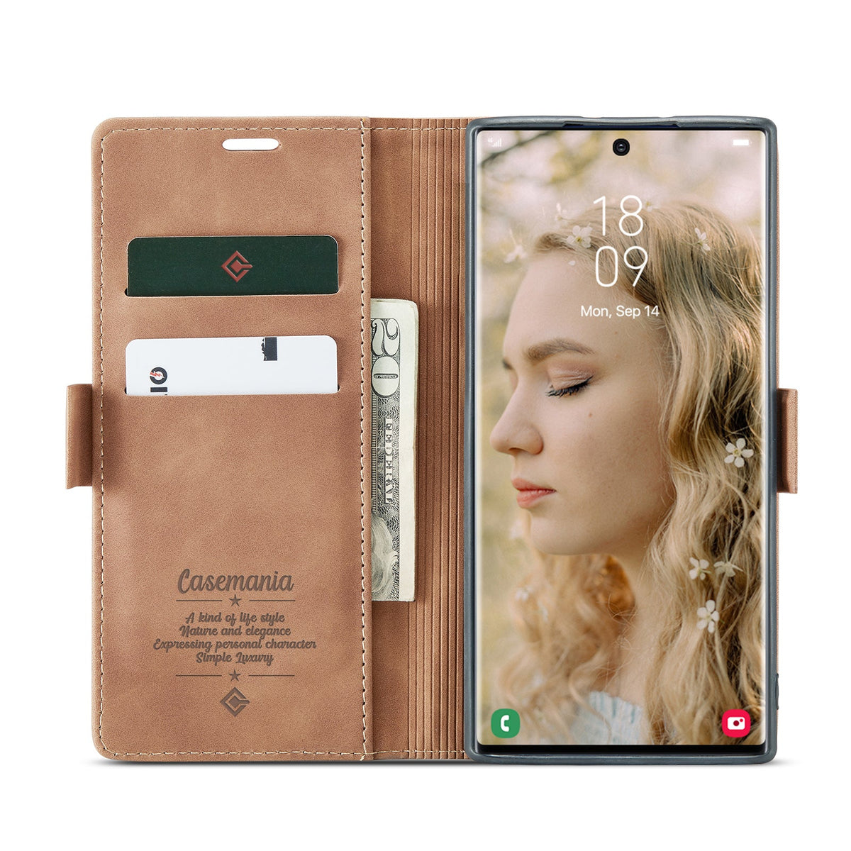 Samsung Galaxy S24 Ultra Hoesje - Sienna Brown - Bookcase