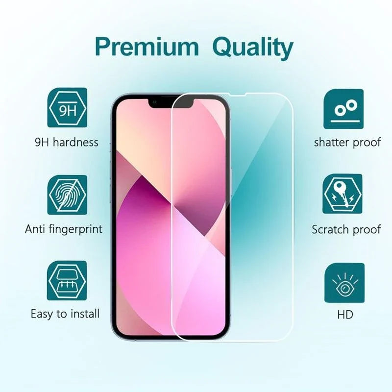Apple iPhone 16e / 14 / 13 Pro / 13 Screenprotector - Tempered Glass - 2 Stuks