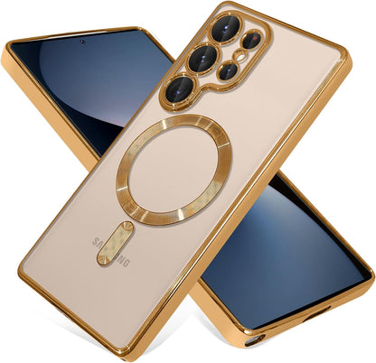 Samsung Galaxy S25 Ultra Hoesje - Goud - Siliconen MagSafe Back Cover