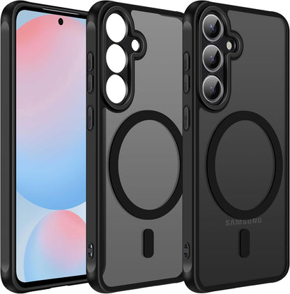 Samsung Galaxy A27 Hoesje - Zwart - Matte Armor MagSafe Back Cover met Camerabescherming