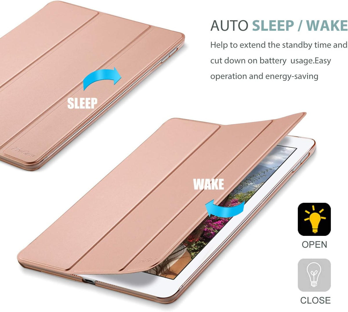 Apple iPad Air 5 10.9 (2022) Tablethoes - Rosegoud - Smart Cover