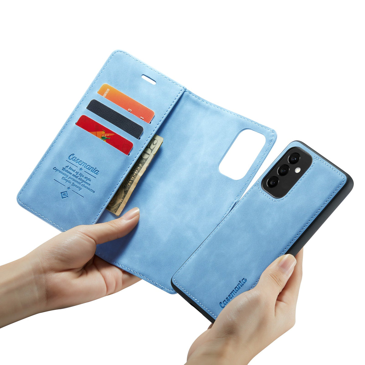 Samsung Galaxy S22 Ultra Hoesje - Sky Blue - 2 in 1 Bookcase