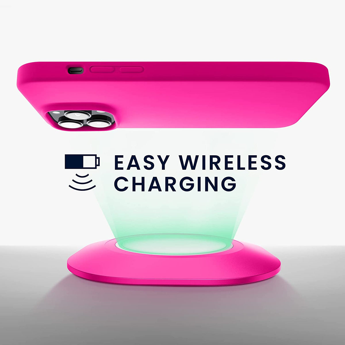 Apple iPhone 14 Pro Max Case - Pink - Liquid Silicone Back Cover