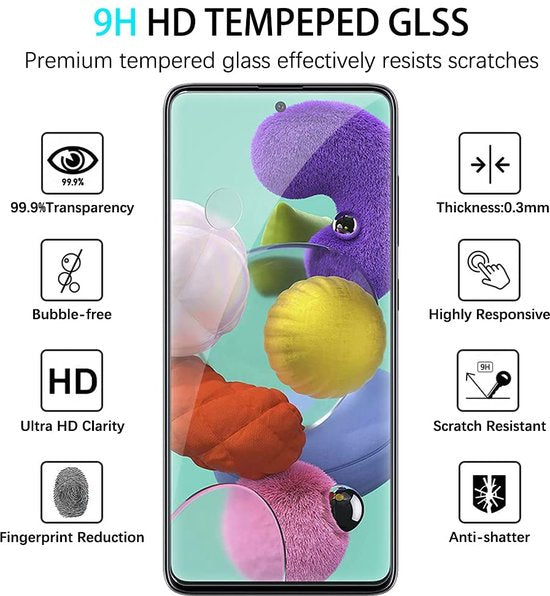 Samsung Galaxy A33 5G Screenprotector - Tempered Glass - 2 Stuks