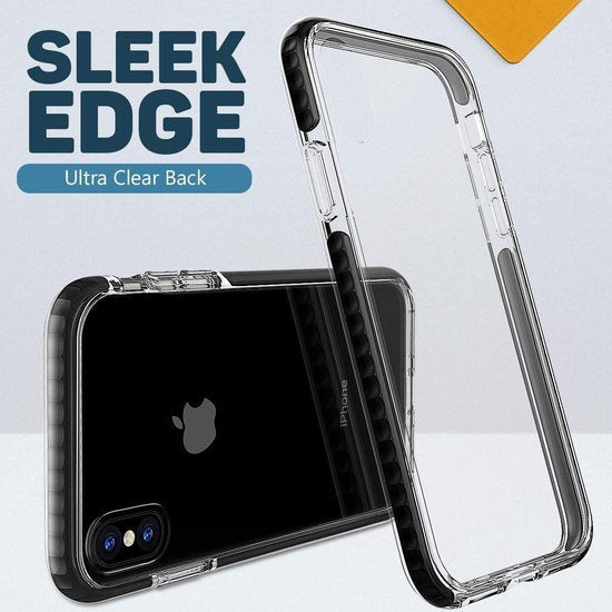 Apple iPhone Xs Max Hoesje - Zwart - Armor Anti-Shock Back Cover