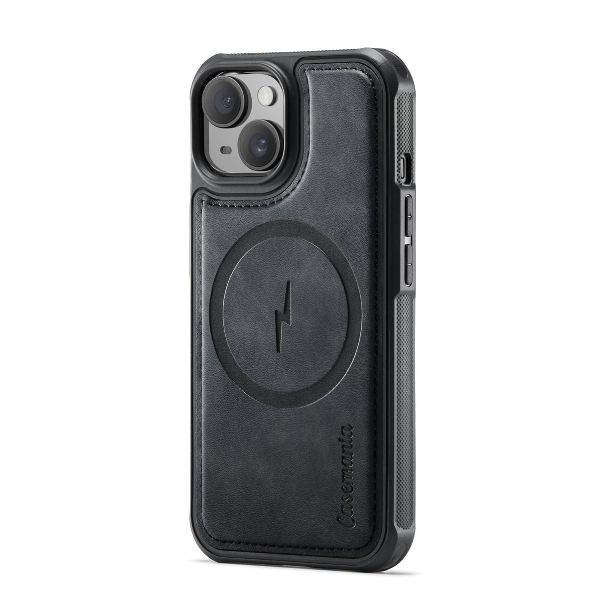 Apple iPhone 15 Hülle - Charcoal Gray - Kunstleder-MagSafe-Backcover