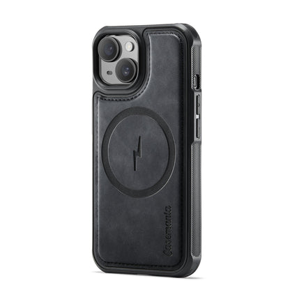 Apple iPhone 15 Hülle - Charcoal Gray - Kunstleder-MagSafe-Backcover