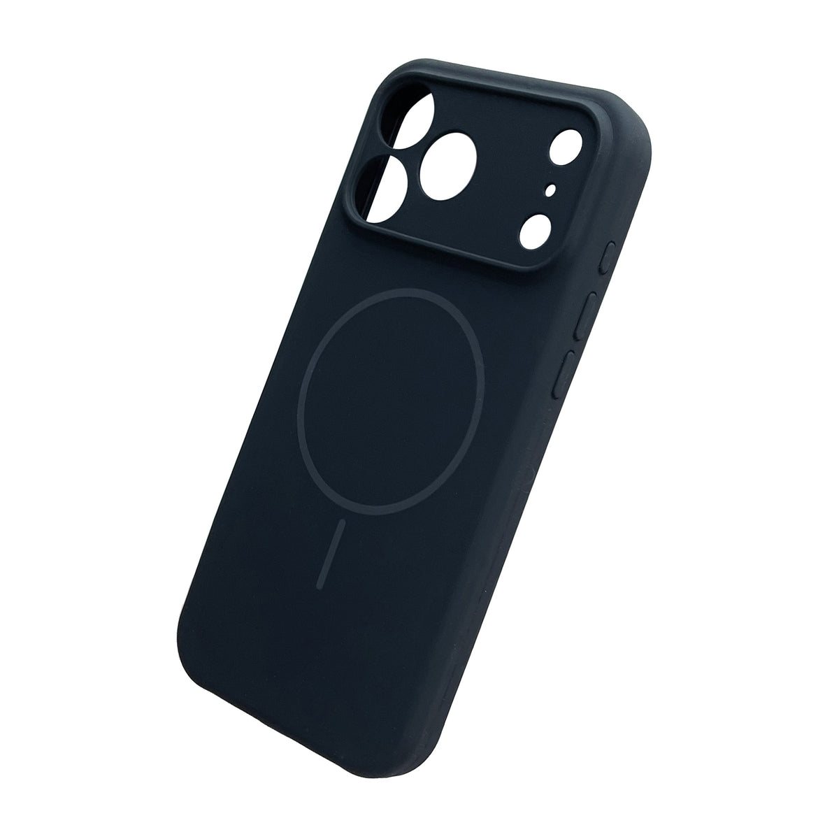 Apple iPhone 17 Pro Max Hoesje - Zwart - Magnetische Liquid Siliconen MagSafe Back Cover met Camerabescherming