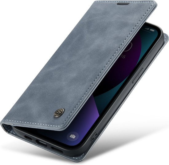 Apple iPhone 13 Mini Hoesje - Shadow Gray - Dunne Bookcase