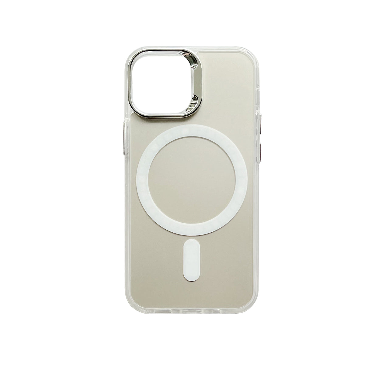 Apple iPhone Xs Case - Silver - Fusion Armor MagSafe Back Cover