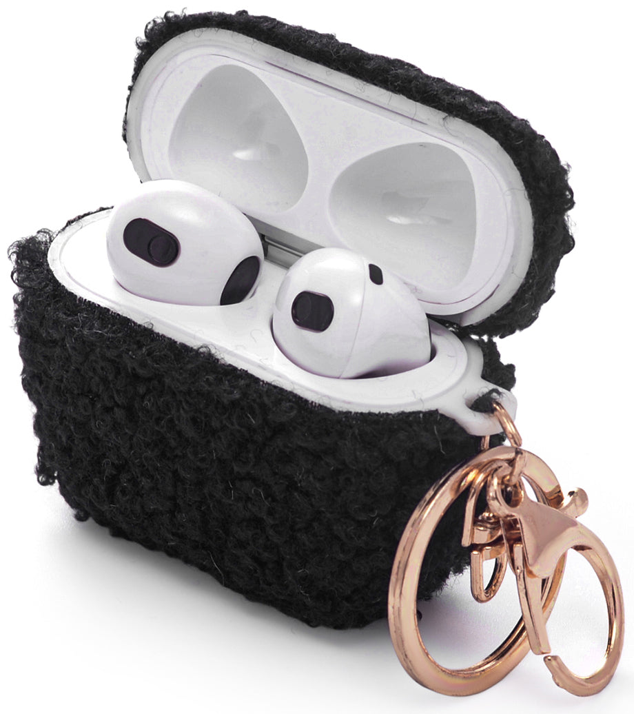 Apple AirPods 3 Hoesje - Teddy Furr - Zwart