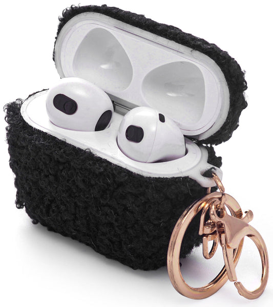 Apple AirPods 3 Hoesje - Teddy Furr - Zwart