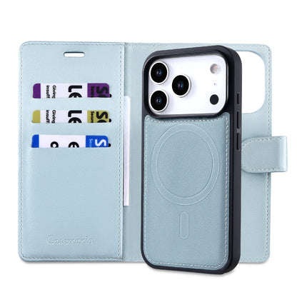 Apple iPhone 17 Pro Hoesje - Baby Blue - 2 in 1 Velvet Bookcase