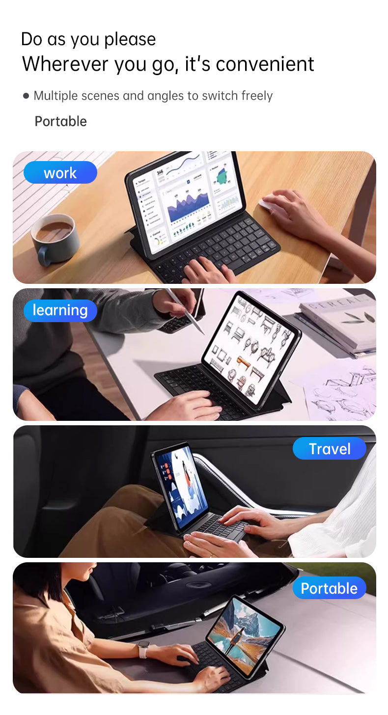 Toetsenbord Hoes | iPad Folio met Bluetooth Keyboard