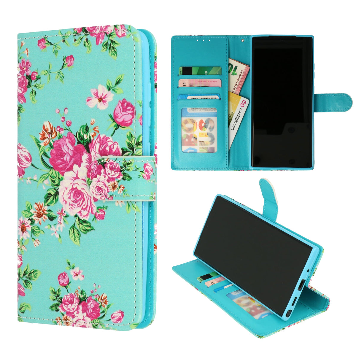 Samsung Galaxy A15 Hoesje - Bloemen - Portemonnee Bookcase