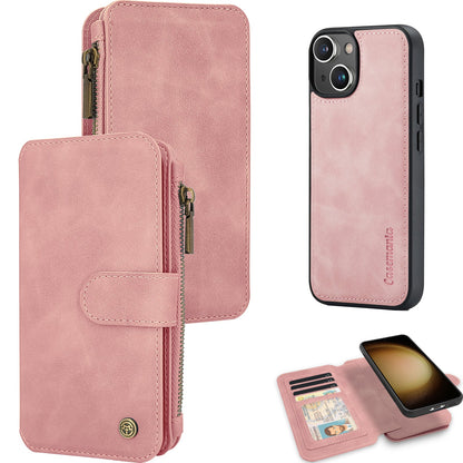 Apple iPhone 15 Hoesje - Pale Pink - 2 in 1 Bookcase met Rits