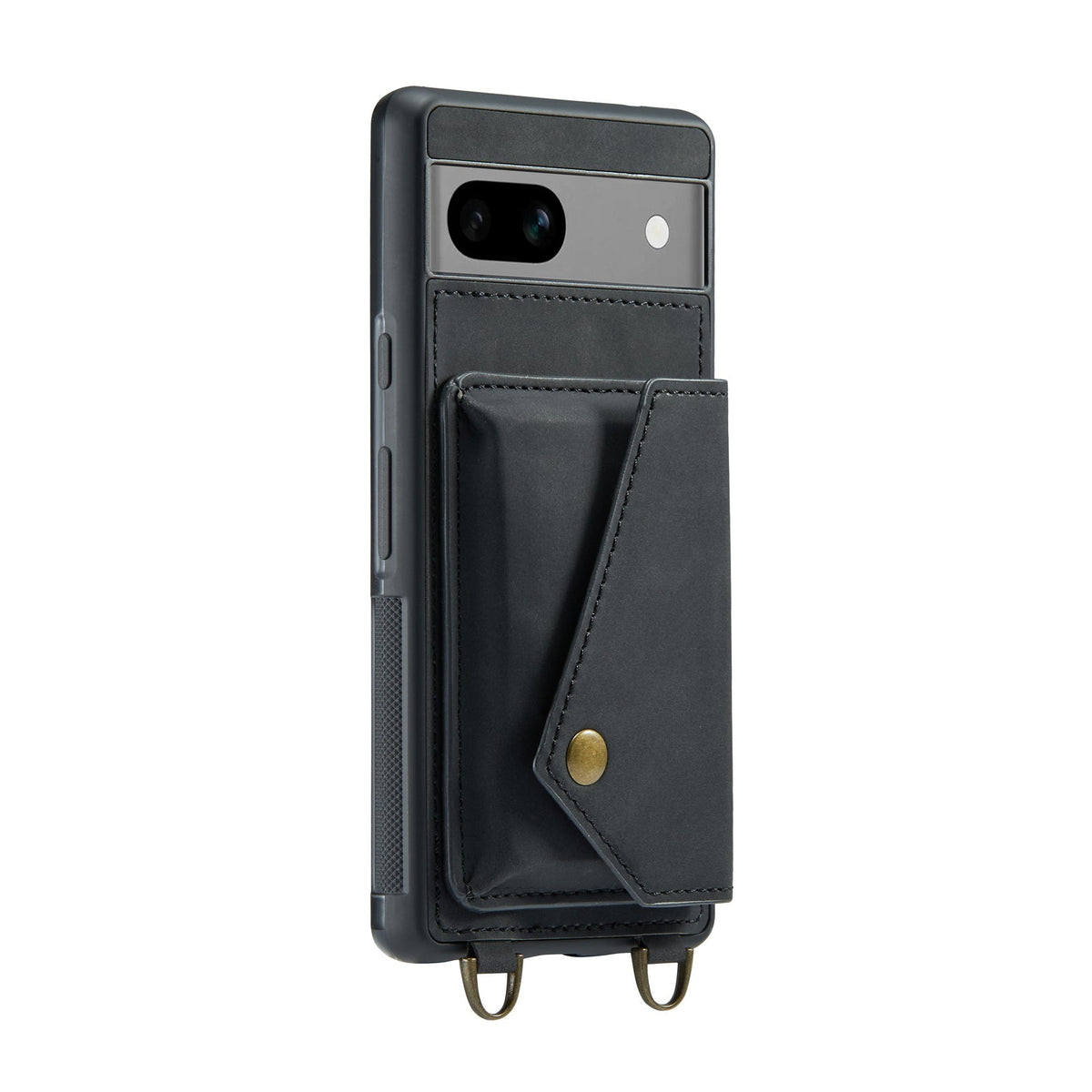Google Pixel 8 Case - Charcoal Gray - Luxury Back Cover with Phone Strap