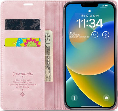 Apple iPhone 14 Hoesje - Pale Pink - Dunne Bookcase
