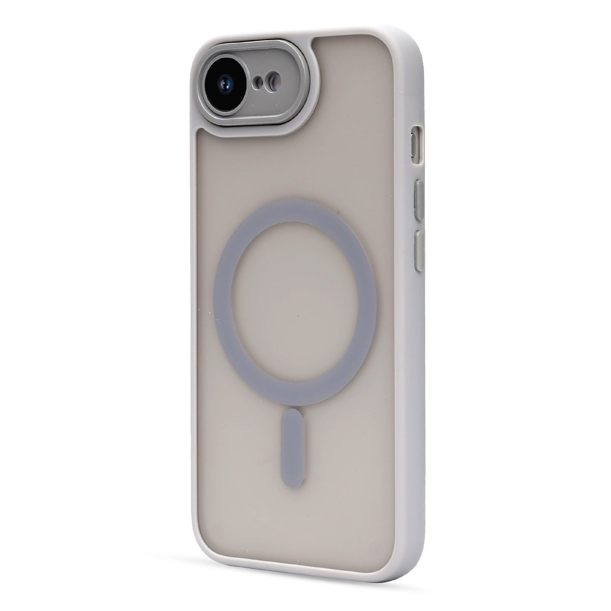 Apple iPhone 17e Hoesje - Grijs met Pols Bandje - Matte Armor MagSafe Back Cover met Telefoonkoord