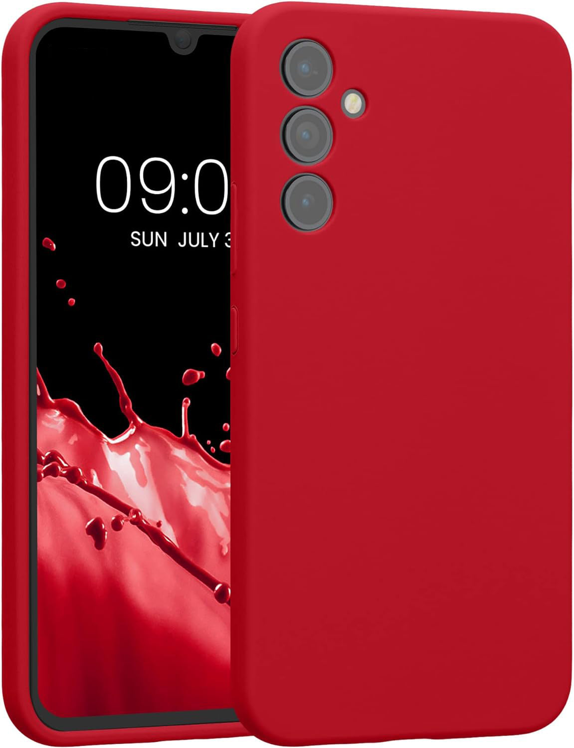 Samsung Galaxy A55 Hoesje - Rood - Liquid Siliconen Back Cover