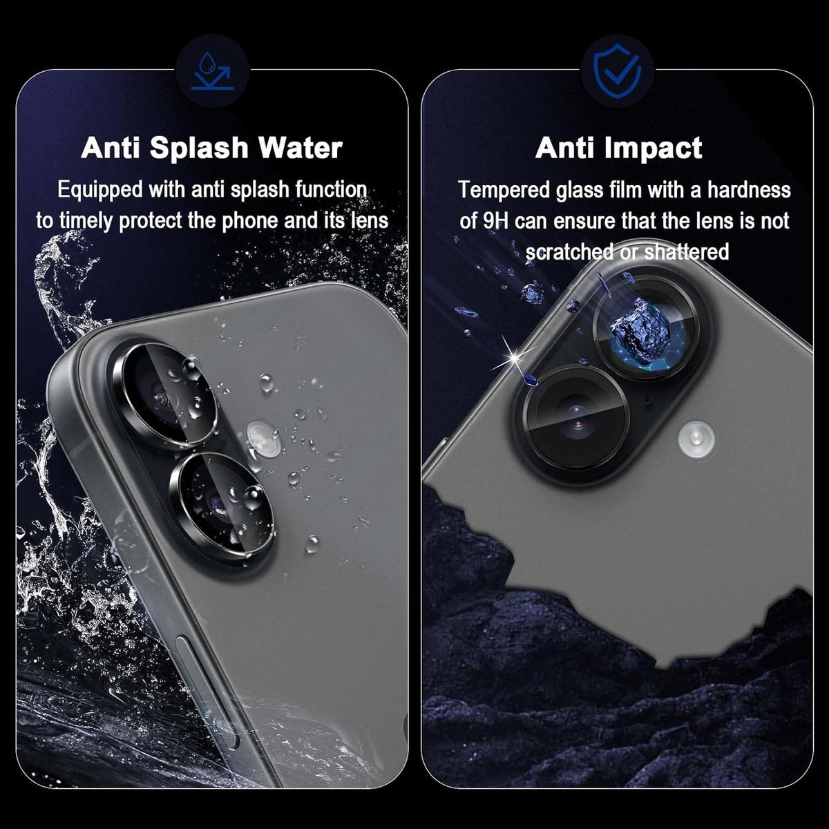 Apple iPhone 17 Pro Max Lens Protector - Zwart - 1 Stuk