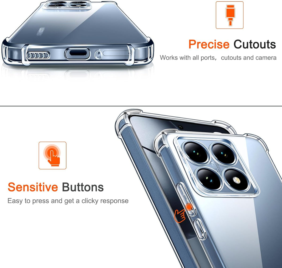 Xiaomi 17T Hoesje - Transparant - Anti-Shock Back Cover