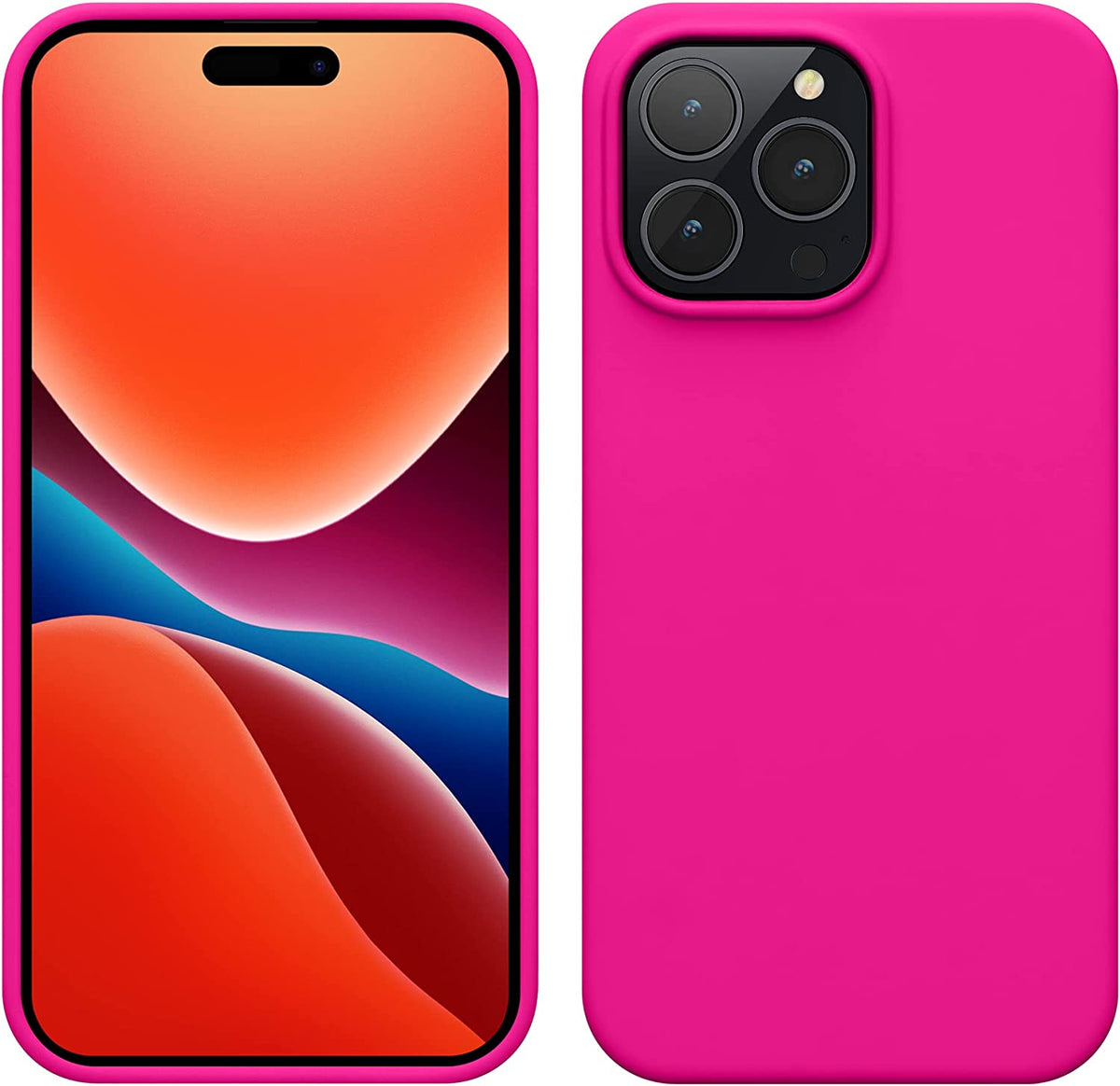iPhone 14 Pro Case - Pink - Liquid Silicone Back Cover