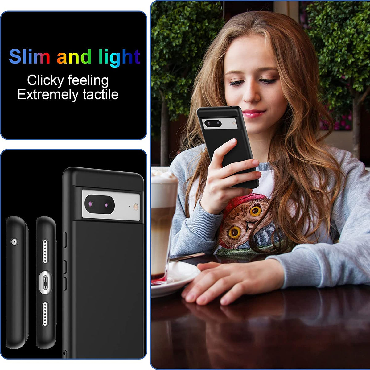 Google Pixel 8 Case - Black - Silicone Back Cover