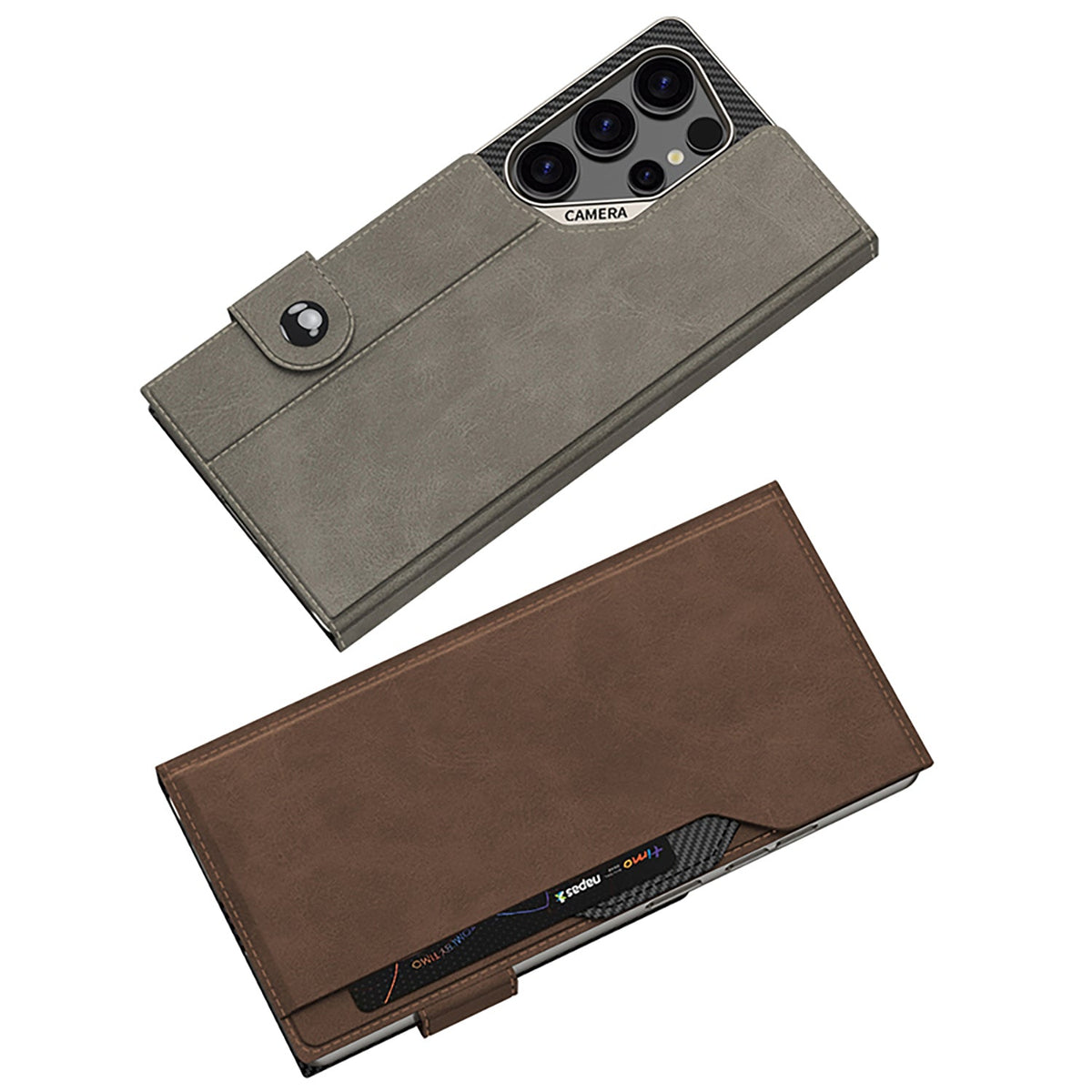 Samsung Galaxy S26 Ultra Hoesje - Grijs - Luxe Kunstlederen Portemonnee Bookcase