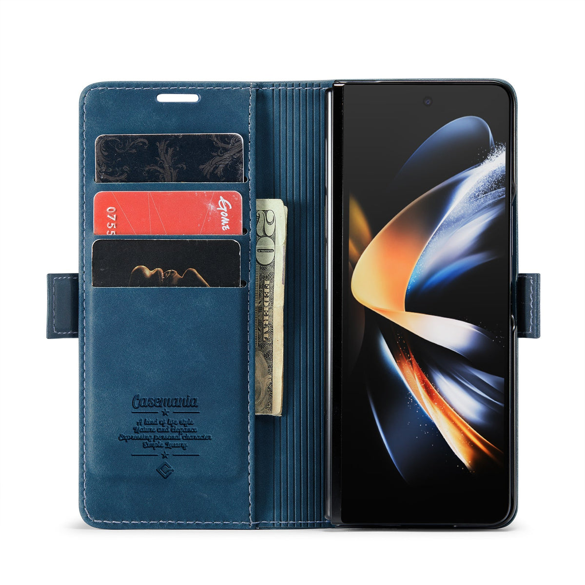 Samsung Galaxy Z Fold 5 Hoesje - Navy Blue - Bookcase