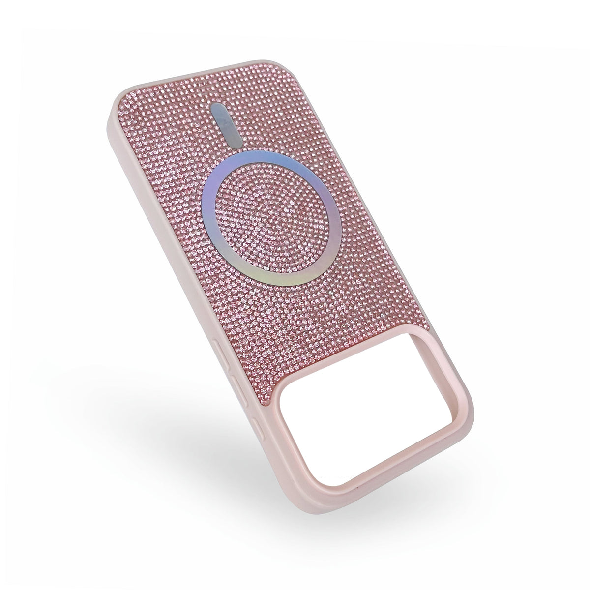 Apple iPhone 17 Pro Max Hülle - Rosa - Diamant Glitzer MagSafe Backcover