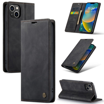 iPhone 15 Hoesje - Charcoal Gray - Dunne Bookcase