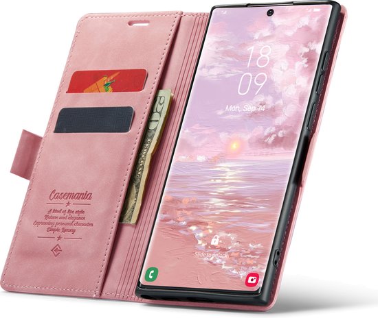 Samsung Galaxy S22 Ultra Case - Pale Pink - Wallet Case