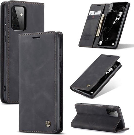 Coque Samsung Galaxy A72 - Noir - Étui portefeuille fin