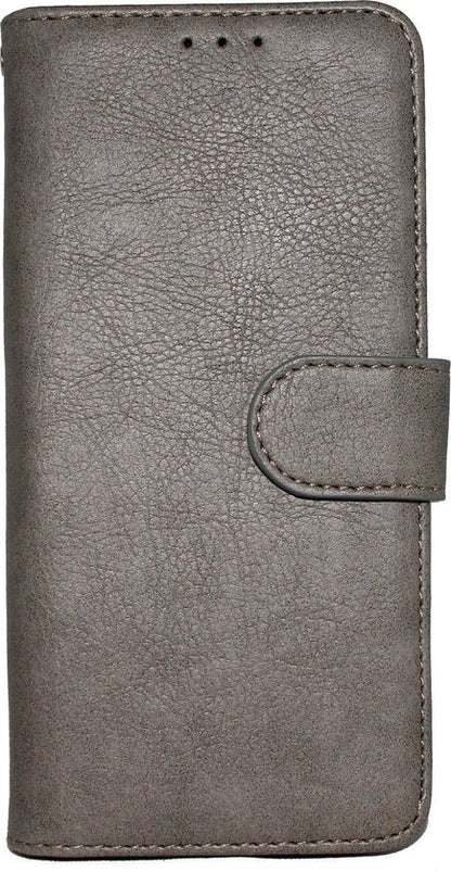 Samsung Galaxy J4+ (2018) Hoesje - Grijs - Luxe Bookcase