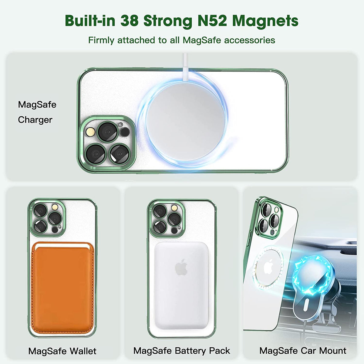 Apple iPhone 15 Pro Hoesje - Groen - Siliconen MagSafe Back Cover