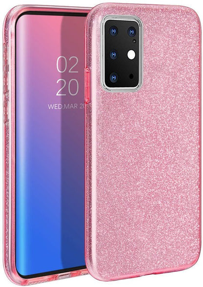 Samsung Galaxy S20 Plus Hoesje - Roze - Glitter Back Cover