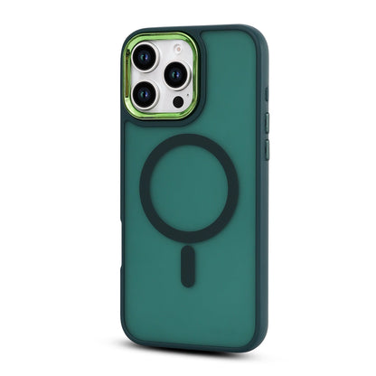iPhone 16 Pro Hoesje - Groen - Matte Armor MagSafe Back Cover