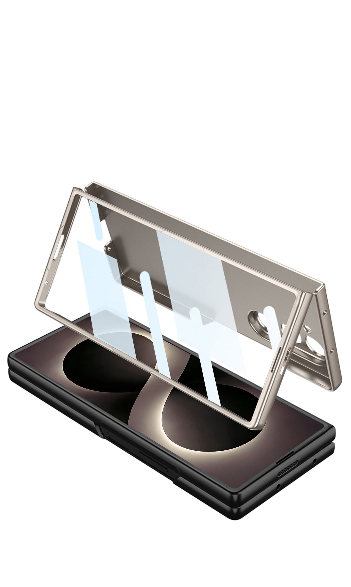 Samsung Galaxy Z Fold8 / Fold 7 Hoesje - Grijs - Ultradun Back Cover met Ingebouwde Screenprotector