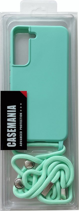 Samsung Galaxy S22 Case - Turquoise - Silicone Back Cover with Phone Strap