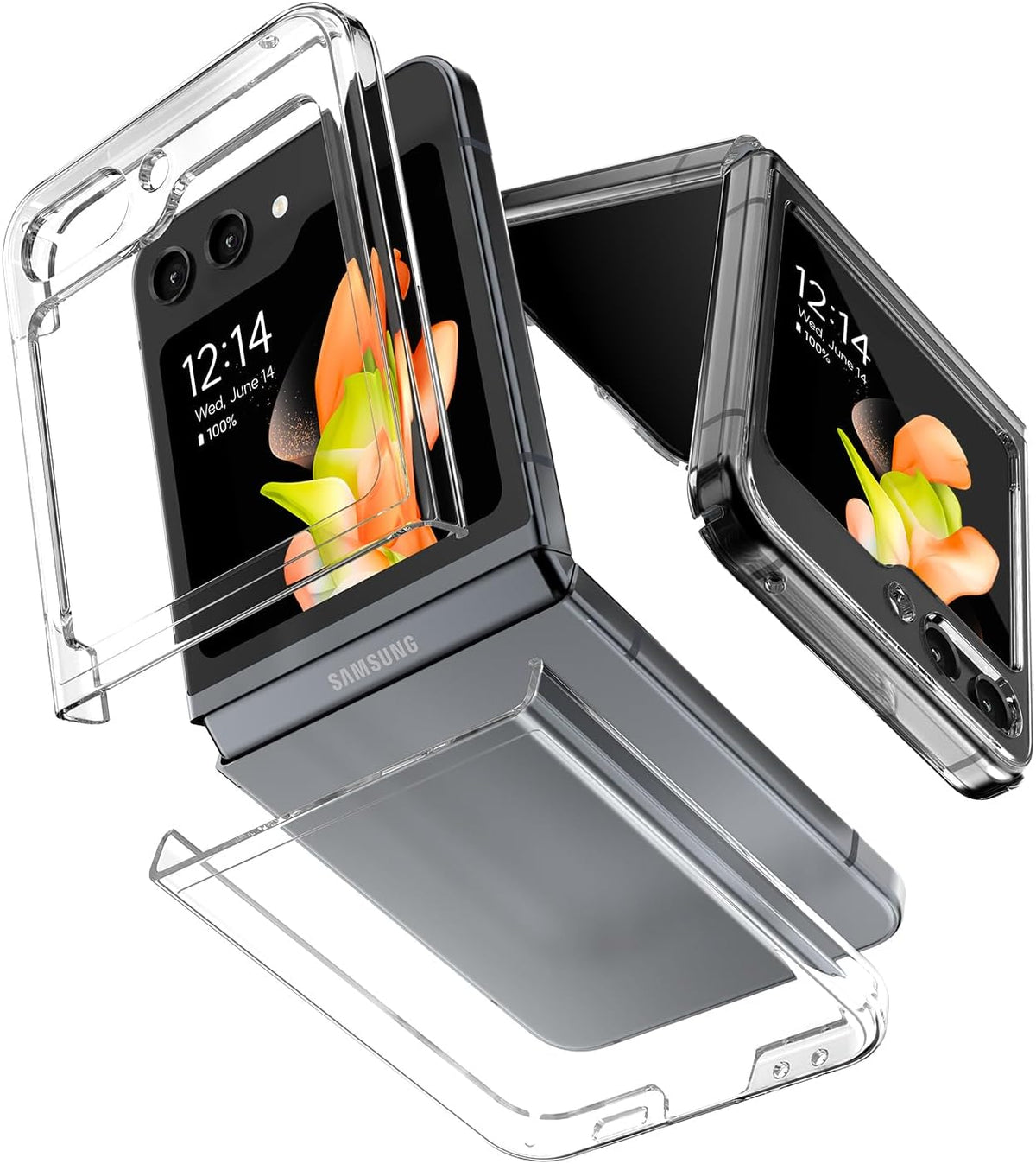 Samsung Galaxy Z Flip 5 Hoesje - Transparant - Siliconen Back Cover
