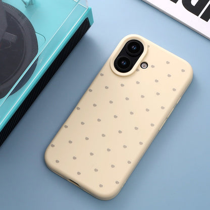 iPhone 16 Hoesje - Geel - Hartjes Back Cover