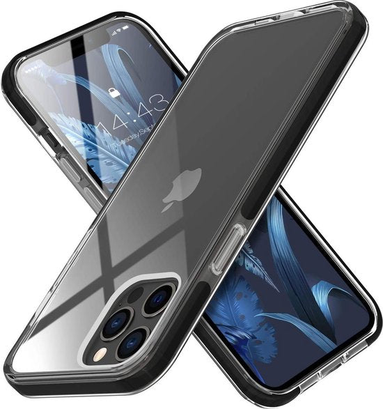 Apple iPhone 12 Pro Max Hoesje - Zwart - Anti-Shock Back Cover