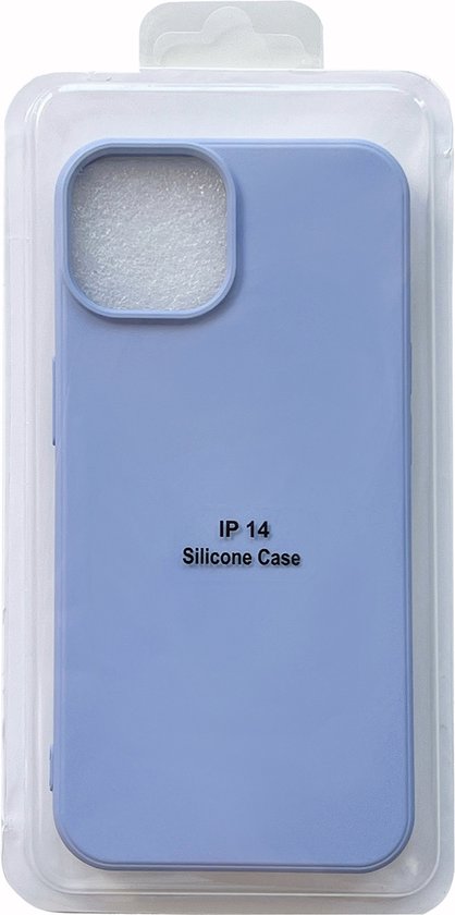 Apple iPhone 14 Hoesje - Blauw - Microfiber Siliconen Back Cover