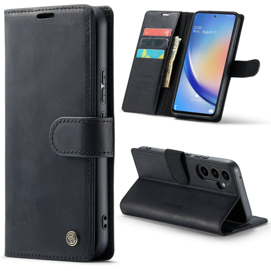 Samsung Galaxy A54 5G Hoesje - Charcoal Gray - Leather Bookcase
